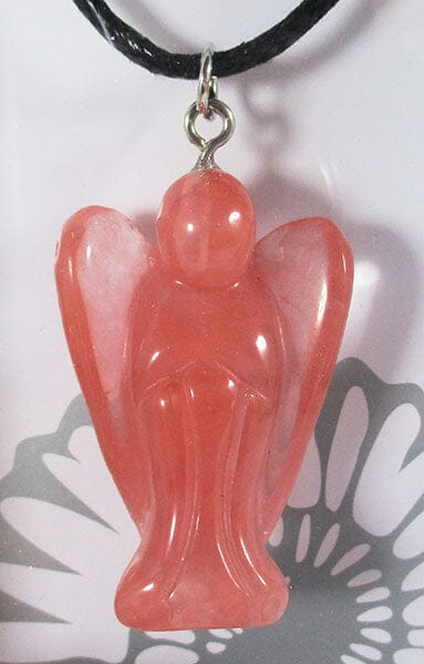 Red Quartz Angel Pendant - Crystal Jewellery > Angel Pendants