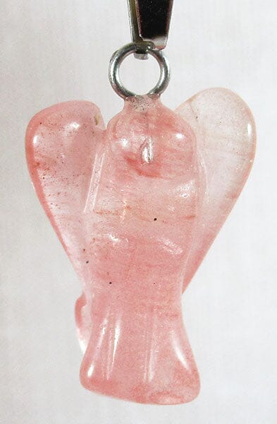 Red Quartz Angel Pendant (Small) - Crystal Jewellery > Angel Pendants