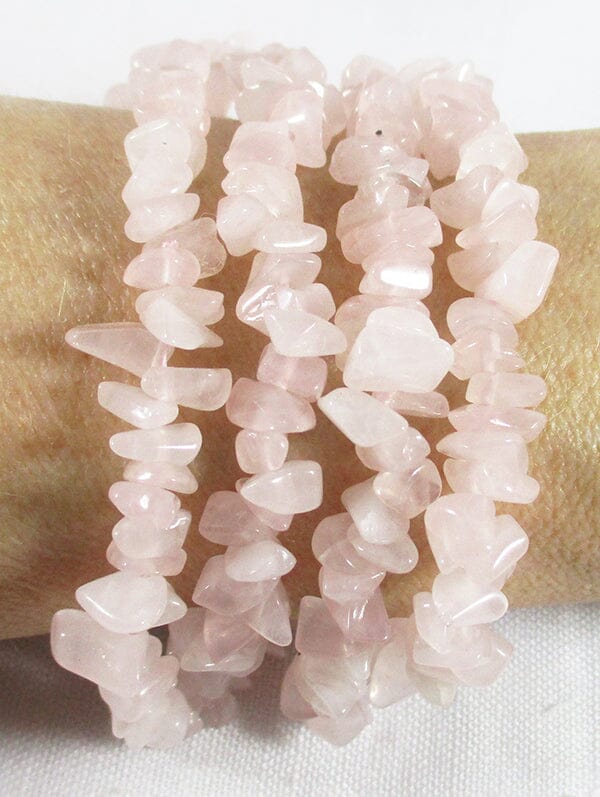 Rose Quartz Chip Necklace - Crystal Jewellery > Crystal Necklaces