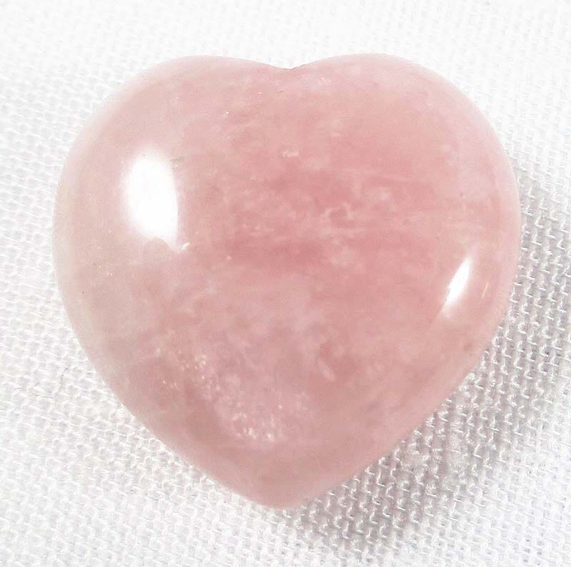 Rose Quartz Heart x1 (Small) - Crystal Carvings > Polished Crystal Hearts