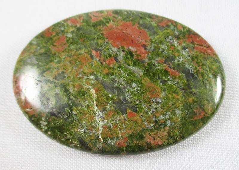 Rough Unakite Palm Stone - Cut & Polished Crystals > Polished Crystal Palm Stones