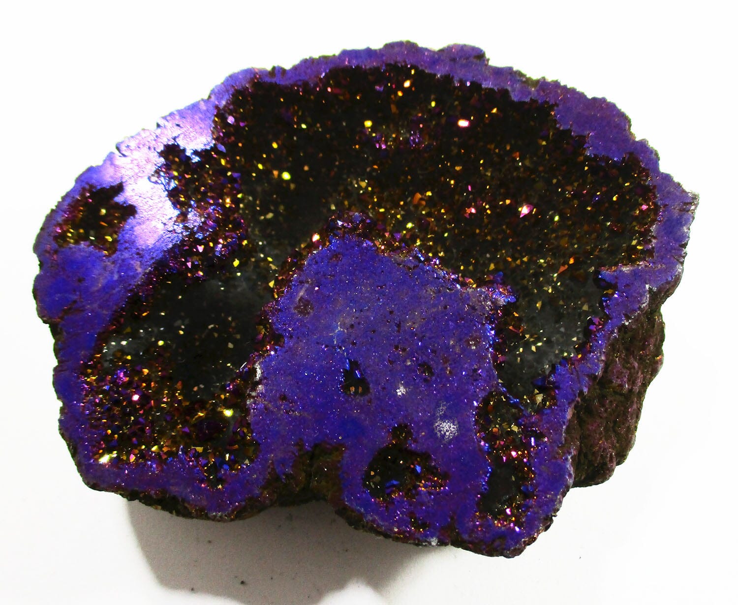 Royal Purple Aura Quartz Geode - Natural Crystals > Crystal Geodes