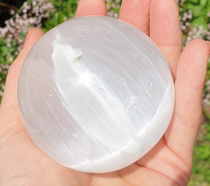 Selenite Sphere B Grade - Crystal Carvings > Polished Crystal Spheres