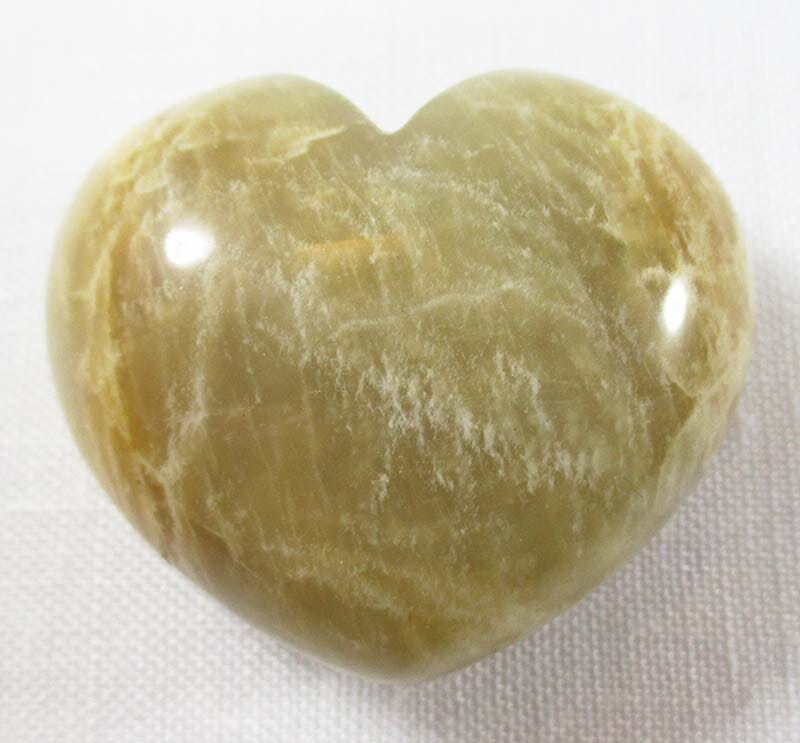Shaded Moonstone Heart - Crystal Carvings > Polished Crystal Hearts