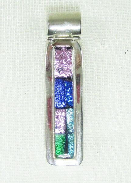 Silver Plated Glass Pendant - Crystal Jewellery > Crystal Pendants