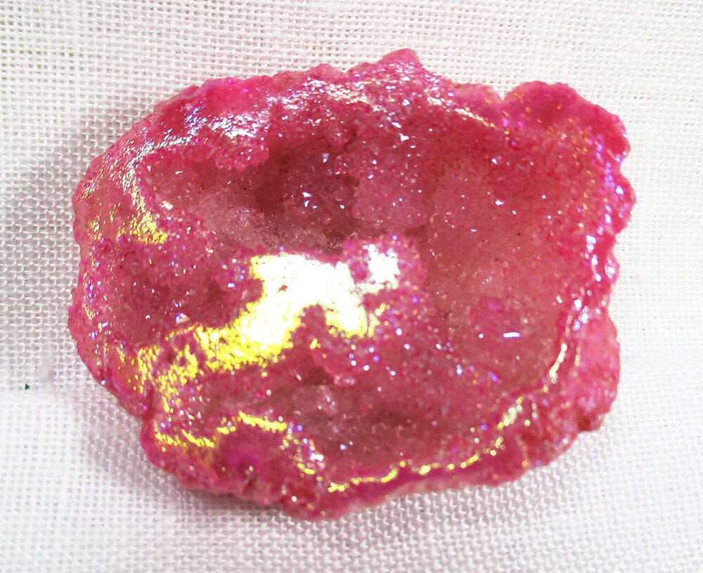 Small Aura Quartz Pink Geode - Natural Crystals > Crystal Geodes