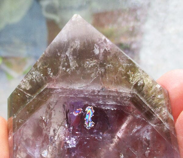 Smoky Ametrine Polished Slice Point (Large) - Cut & Polished Crystals > Crystal Obelisks & Natural Points