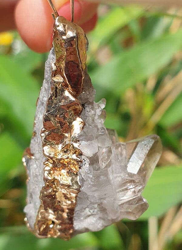 Smoky Quartz Cluster Pendant - Crystal Jewellery > Crystal Pendants