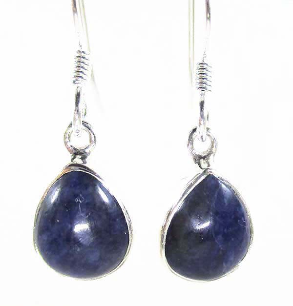 Sodalite Drop Earrings - Crystal Jewellery > Gemstone Earrings