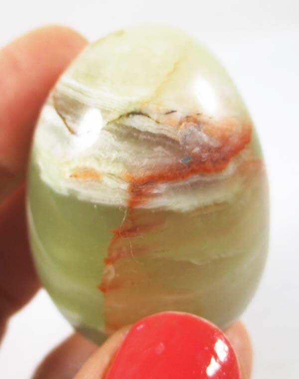 Stripey Onyx Egg - Crystal Carvings > Polished Crystal Eggs