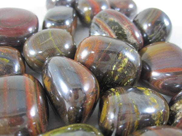 Tiger Iron Tumble Stones (x3) - Cut & Polished Crystals > Polished Crystal Tumble Stones