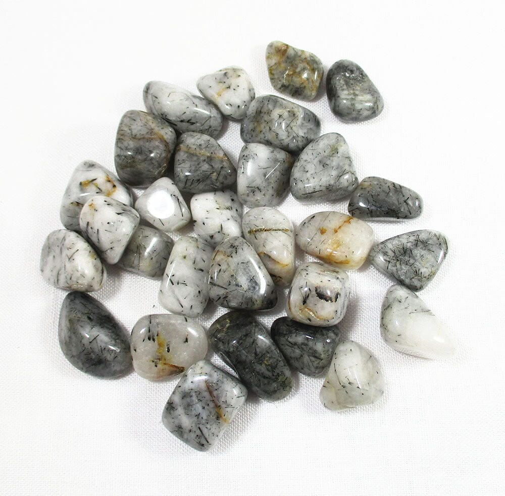 Tourmalinated Quartz Tumble Stones - Others > Reduced to clear