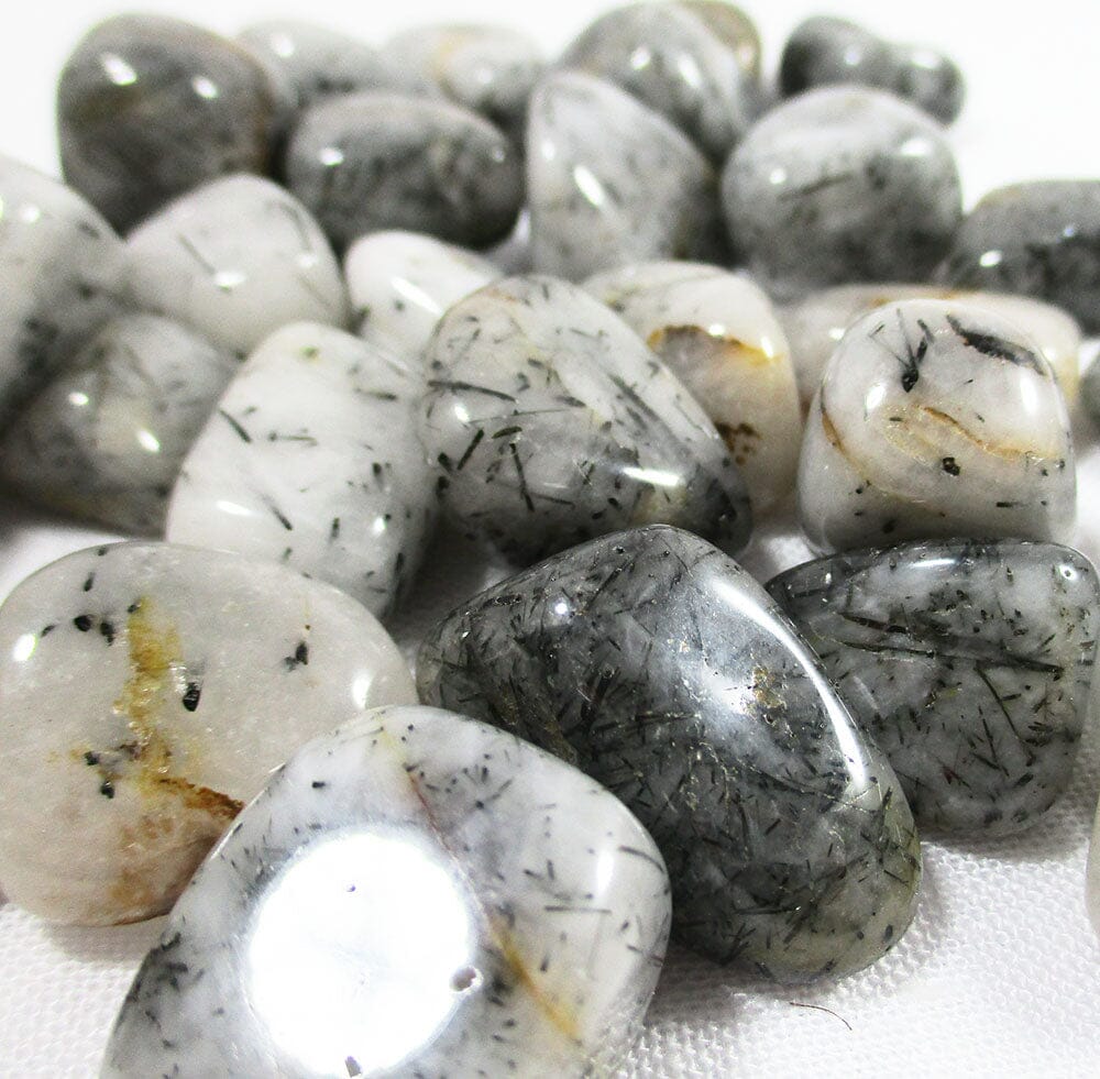 Tourmalinated Quartz Tumble Stones - Others > Reduced to clear