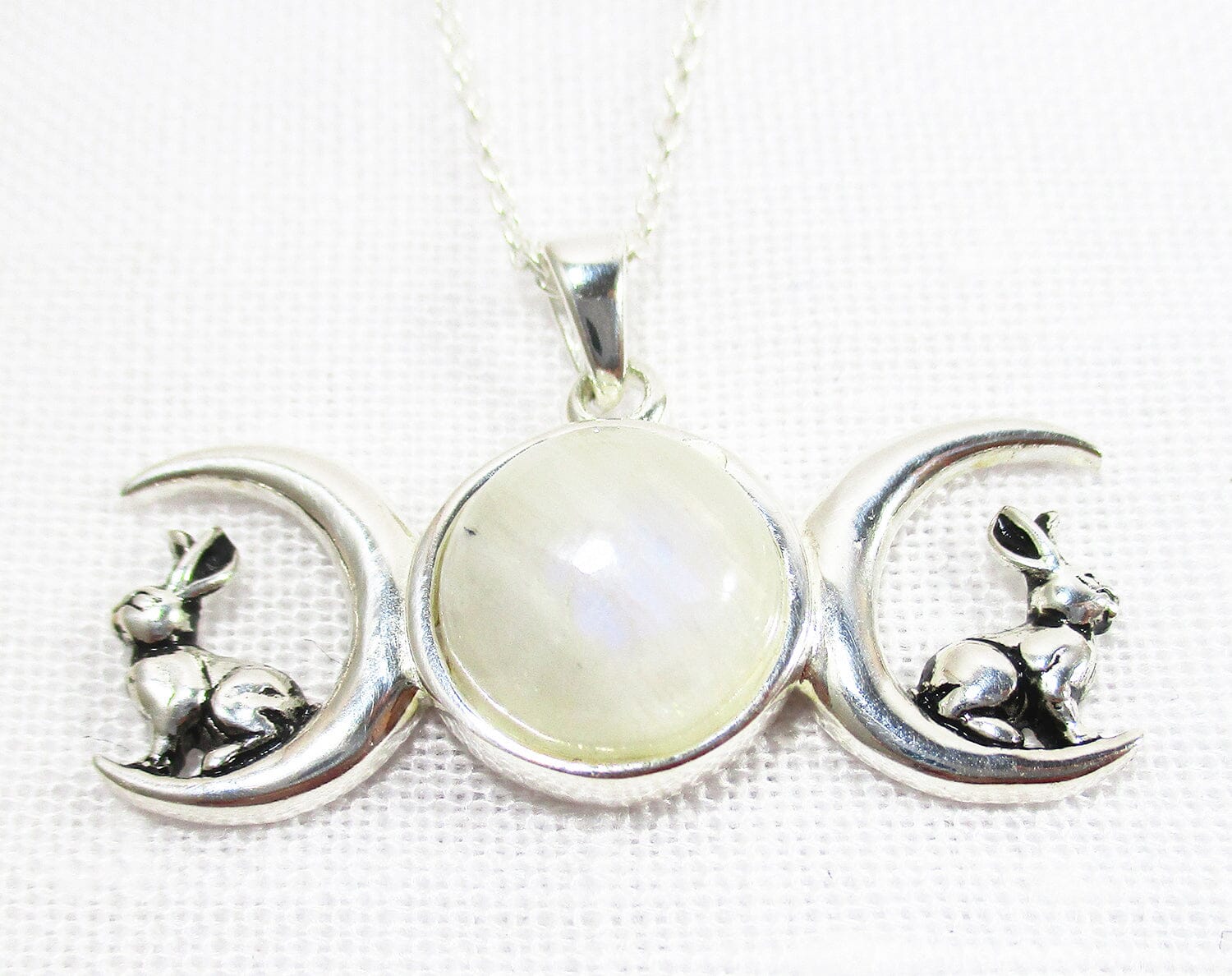 Triple Moon Hare Pendant - Crystal Jewellery > Crystal Pendants