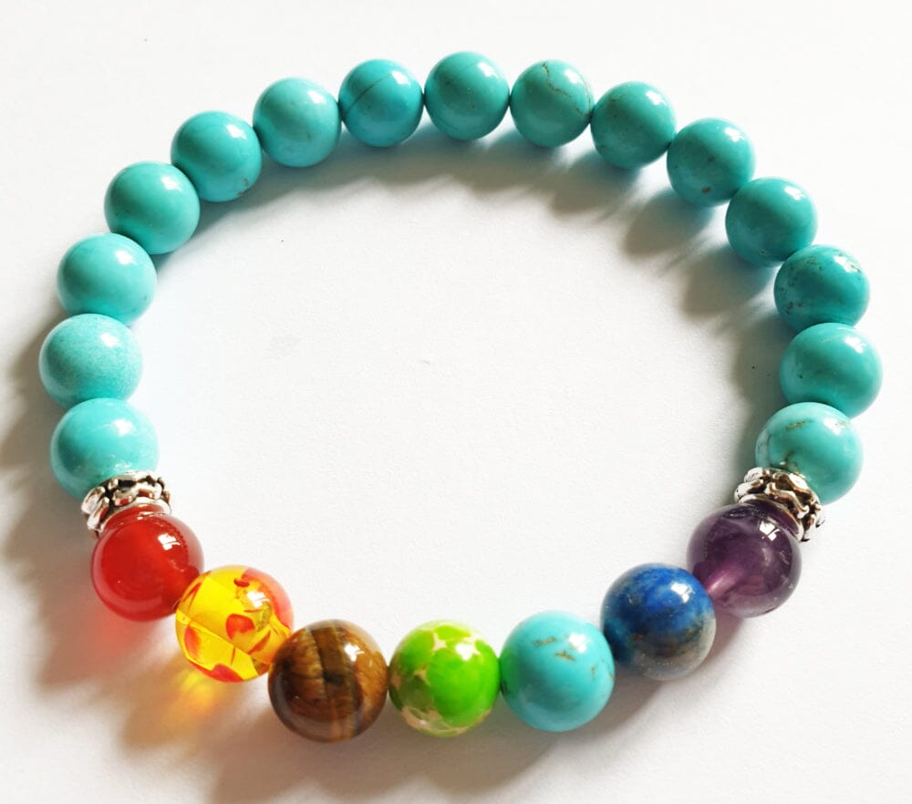 Turquoise Chakra Power Bracelet - Crystal Jewellery > Gemstone Bracelets