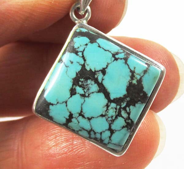 Turquoise Diamond Pendant - Crystal Jewellery > Crystal Pendants
