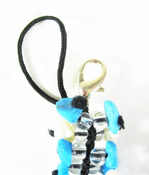 Turquoise Howlite Catkin Clip-on - Others > Keyrings & Clip-On Crystals