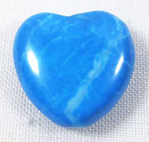 Turquoise Howlite Heart (Small) B Grade - Crystal Carvings > Polished Crystal Hearts