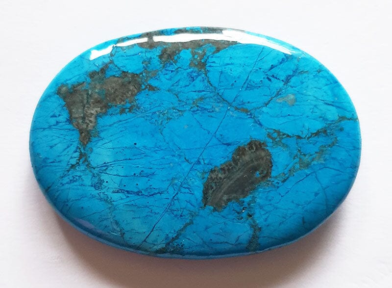 Turquoise Howlite Palm Stone - Cut & Polished Crystals > Polished Crystal Palm Stones
