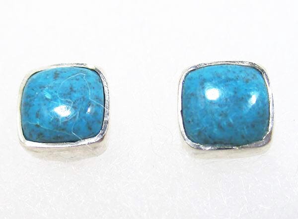 Turquoise Square Studs - Crystal Jewellery > Gemstone Earrings