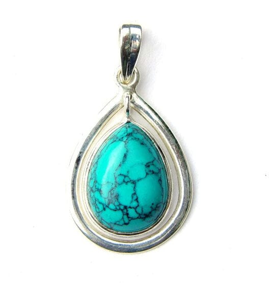 Turquoise Swinging Pendant (Smallish) - Crystal Jewellery > Crystal Pendants