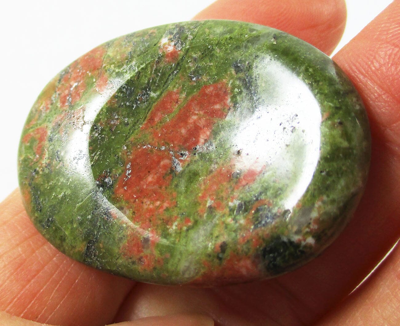 Unakite Thumb Stone - Cut & Polished Crystals > Polished Crystal Thumb Stones