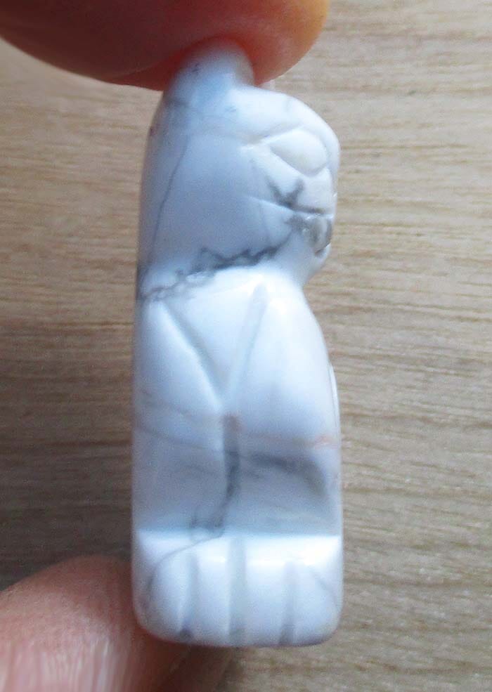 White Howlite Cat (Small) - Crystal Carvings > Carved Crystal Animals