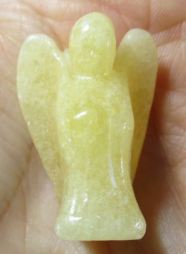 Yellow Calcite Angel (Small) - Crystal Carvings > Crystal Angels