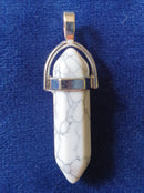 White Howlite Point Pendant | Crystal Jewellery | Point Pendants