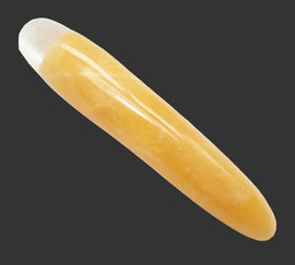 Orange Calcite and Selenite Cleansing Wand | Dowsing | Crystal Healing Wands