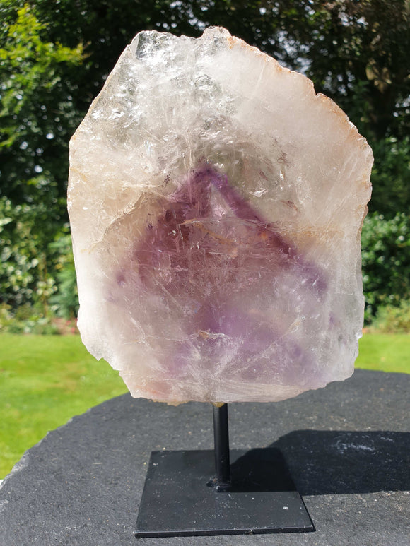 Quartz Amethyst Phantom on Stand (Rough) | Natural Crystals | Raw Crystal Chunks