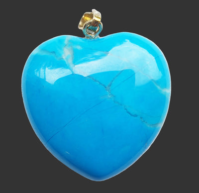 Turquoise Howlite Crystal Heart Pendant (Small) | Crystal Jewellery | Crystal Pendants