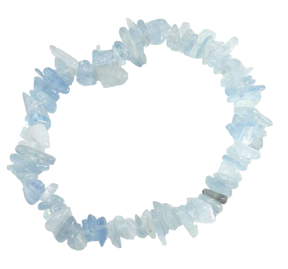 Aquamarine Crystal Chip Bracelet | Crystal Jewellery | Gemstone Bracelets