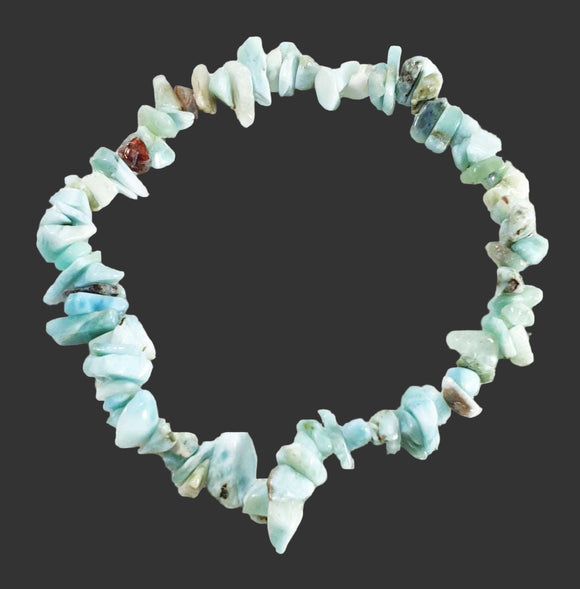 Larimar Chip Bracelet | Crystal Jewellery | Gemstone Bracelets