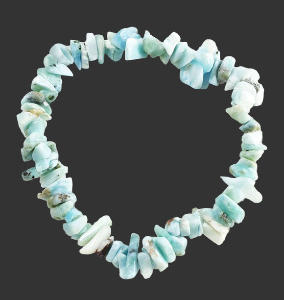 Larimar Chip Bracelet | Crystal Jewellery | Gemstone Bracelets