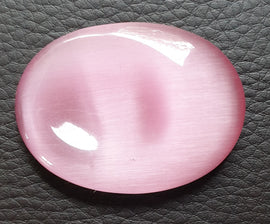 Pink Cats Eye Thumb Stone | Cut & Polished Crystals | Polished Crystal Thumb Stones