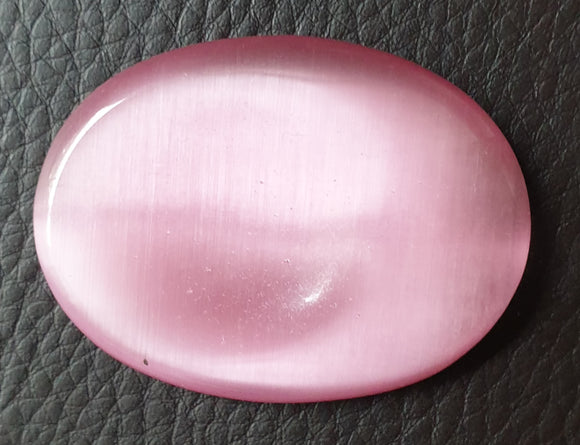 Pink Cats Eye Thumb Stone | Cut & Polished Crystals | Polished Crystal Thumb Stones