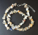 Mixed Crystal Chip Necklace 16" | Crystal Jewellery | Crystal Necklaces