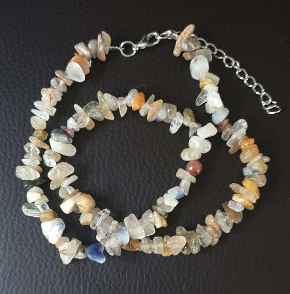 Mixed Crystal Chip Necklace 16" | Crystal Jewellery | Crystal Necklaces