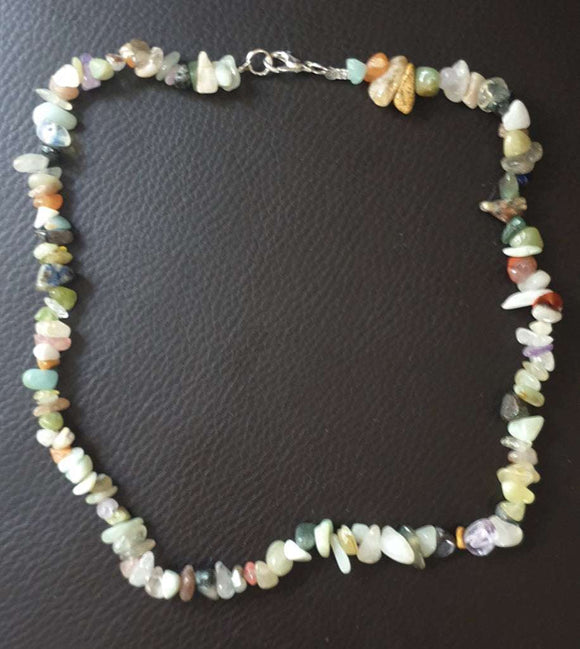 Mixed Crystal Chip Necklace 16" | Crystal Jewellery | Crystal Necklaces