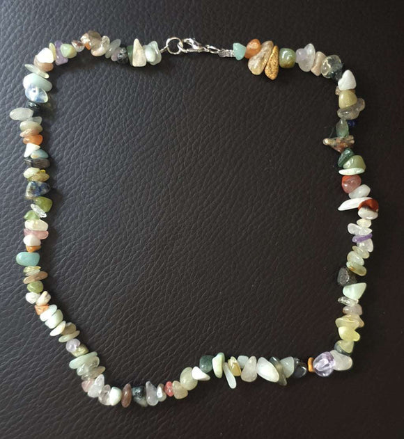 Mixed Crystal Chip Necklace 16" | Crystal Jewellery | Crystal Necklaces