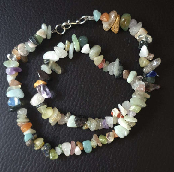 Mixed Crystal Chip Necklace 16" | Crystal Jewellery | Crystal Necklaces