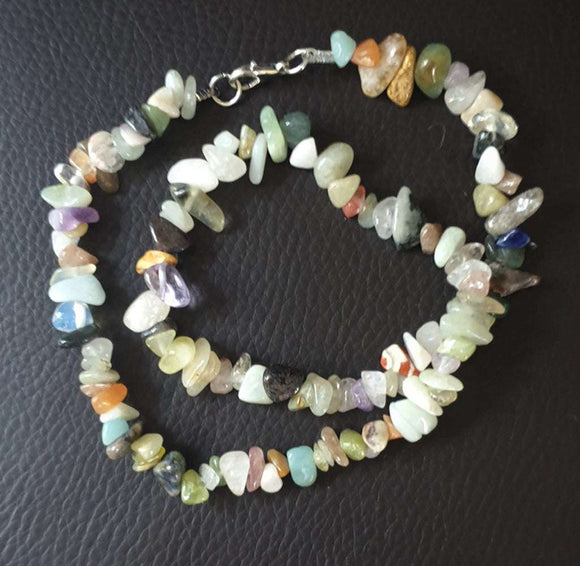 Mixed Crystal Chip Necklace 16" | Crystal Jewellery | Crystal Necklaces