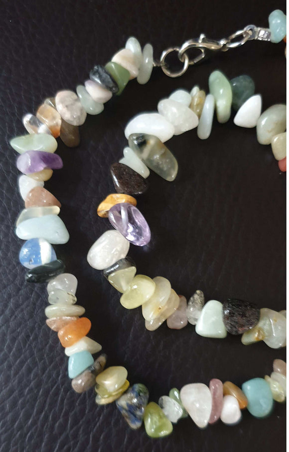Mixed Crystal Chip Necklace 16" | Crystal Jewellery | Crystal Necklaces