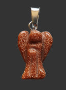 Red Goldstone Crystal Angel Pendant (Small) | Crystal Jewellery | Angel Pendants