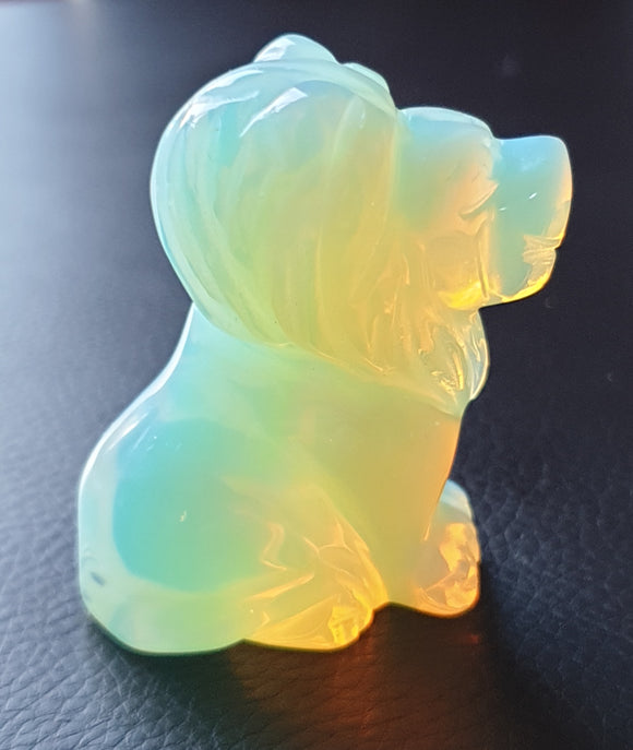 Opalite Lion (Large) | Crystal Carvings | Carved Crystal Animals