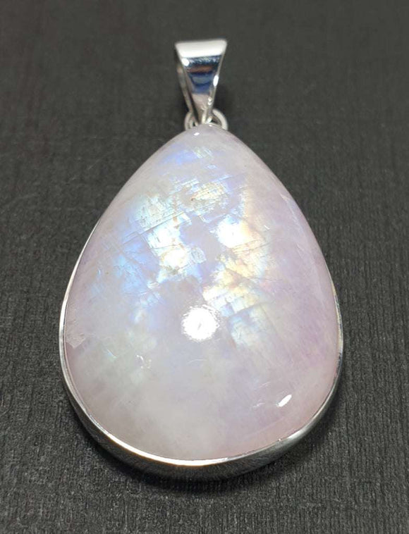 Pink Moonstone Teardrop Pendant | Crystal Jewellery | Crystal Pendants