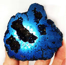 Deep Blue Aura Quartz Geode | Natural Crystals | Crystal Geodes