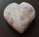 Lepidolite Rubellite Heart | Crystal Carvings | Polished Crystal Hearts