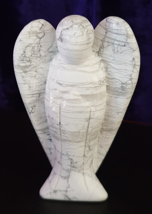 White Howlite Angel (XLarge) | Crystal Carvings | Crystal Angels